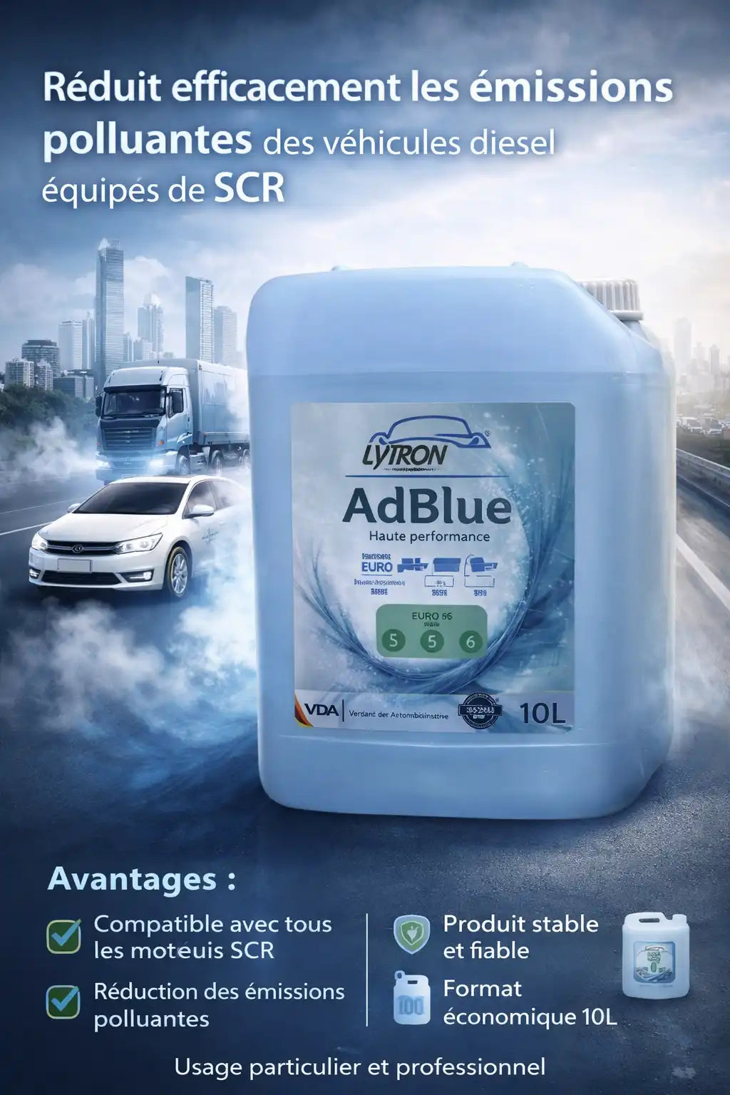 متوفر AdBlue بجودة عالية مطابق للمعايير الأوروبية 🚛 🔹 10 لتر = 199 درهم 🔹 20 لتر = 358 درهم